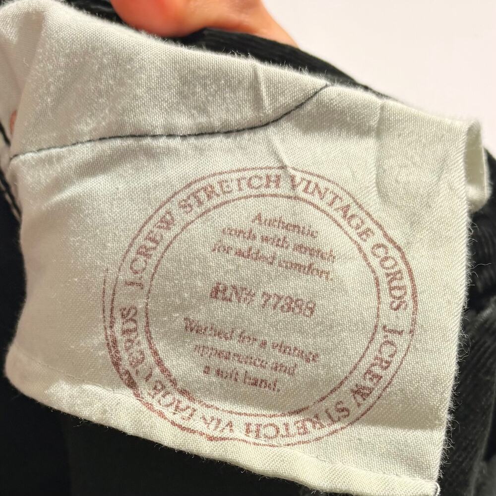 J.Crew Black Corduroy Bootcut Pants - Size 4 Tall - Picture 8 of 9
